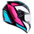 CAPACETE EBF NEW SPARK MIXED BLUE ROSA COM AZUL - LATERAL
